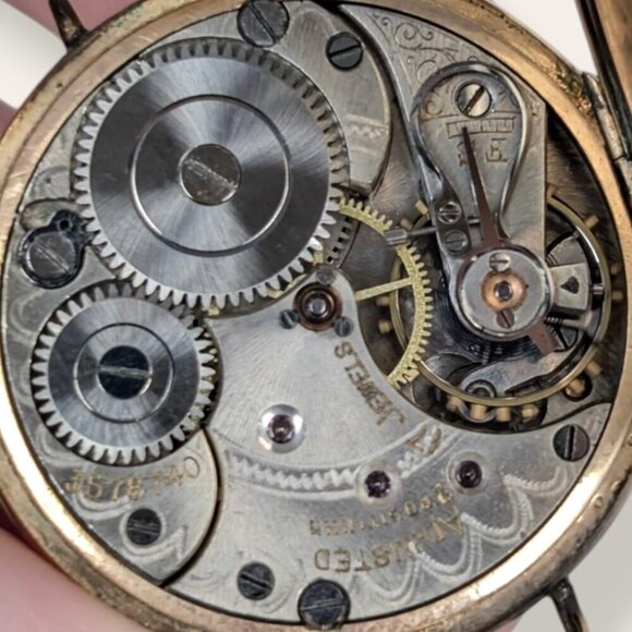 Antique Omega GF Converted Pocket Watch - Picture 6 of 12